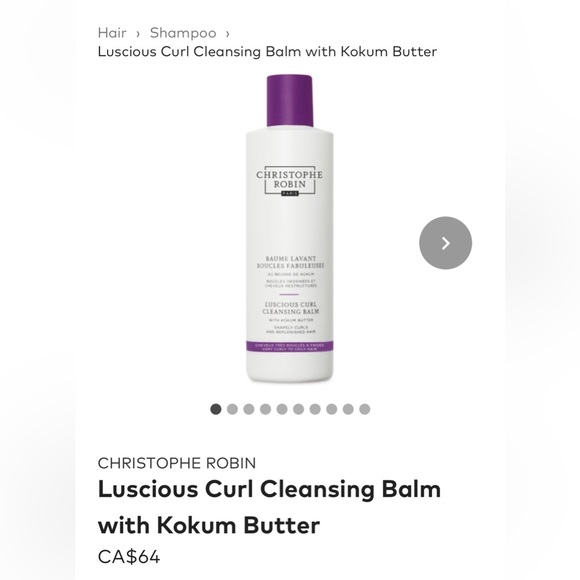 CHRISTOPHE ROBIN Luscious Curl Cleansing Balm with Kokum Butter 225ml - Picture 2 of 5